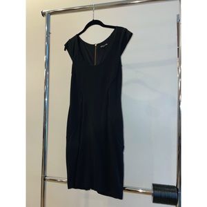 Cute simple black cotton dress from Express